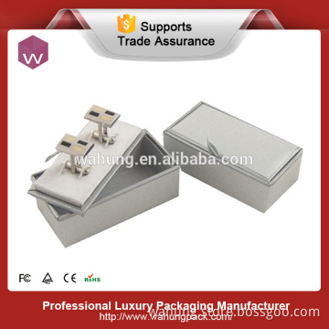 new colorful packaging leather cufflink box wholesale